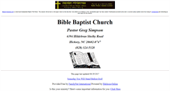 Desktop Screenshot of hickory.bible-baptist.us