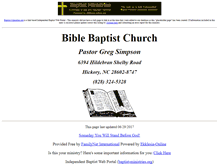 Tablet Screenshot of hickory.bible-baptist.us
