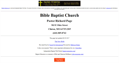 Desktop Screenshot of clinton.bible-baptist.us