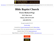 Tablet Screenshot of clinton.bible-baptist.us